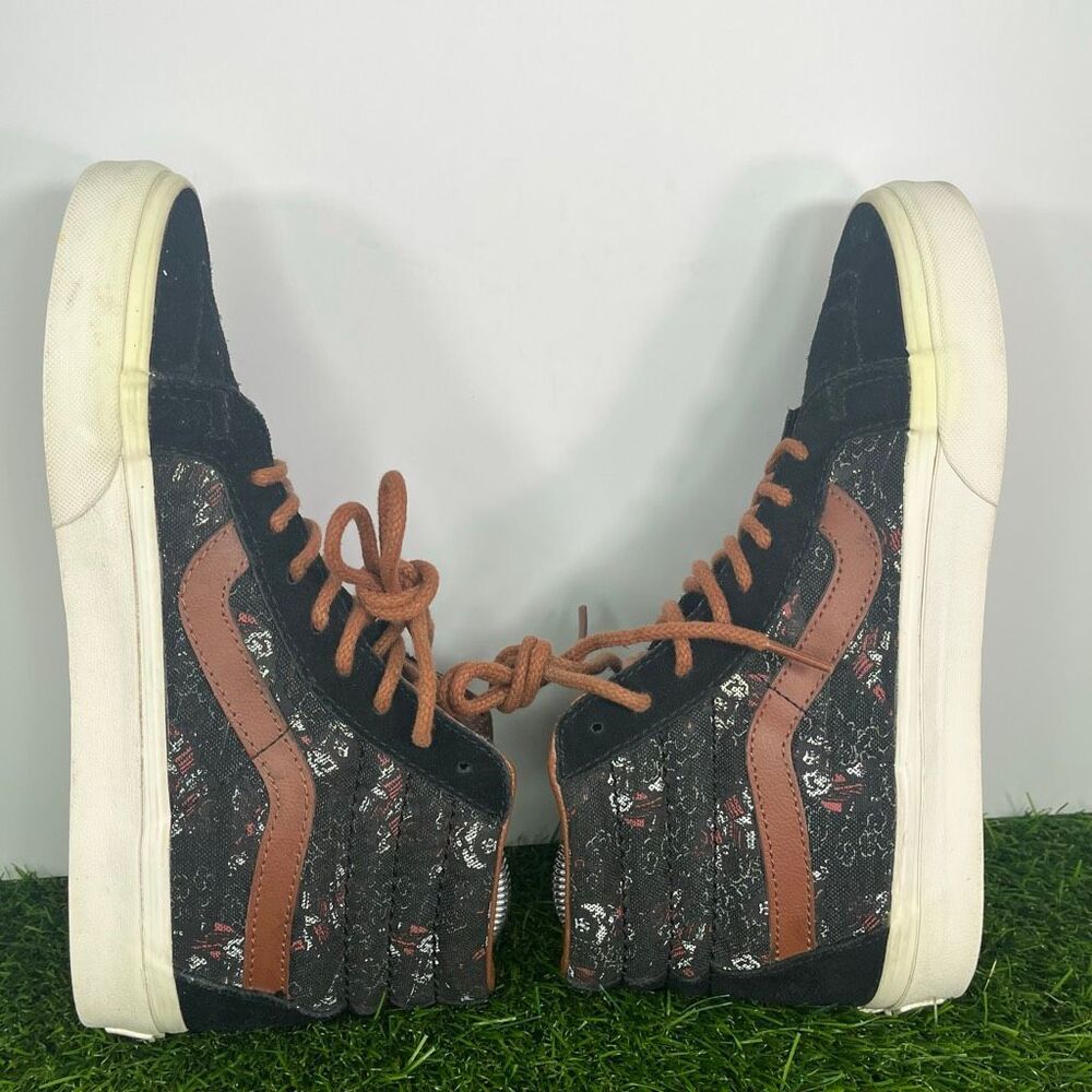 VANS Sk8-Hi Multi Print Black Brown Women Skateboarding Shoes size 8 - Picture 6 of 8